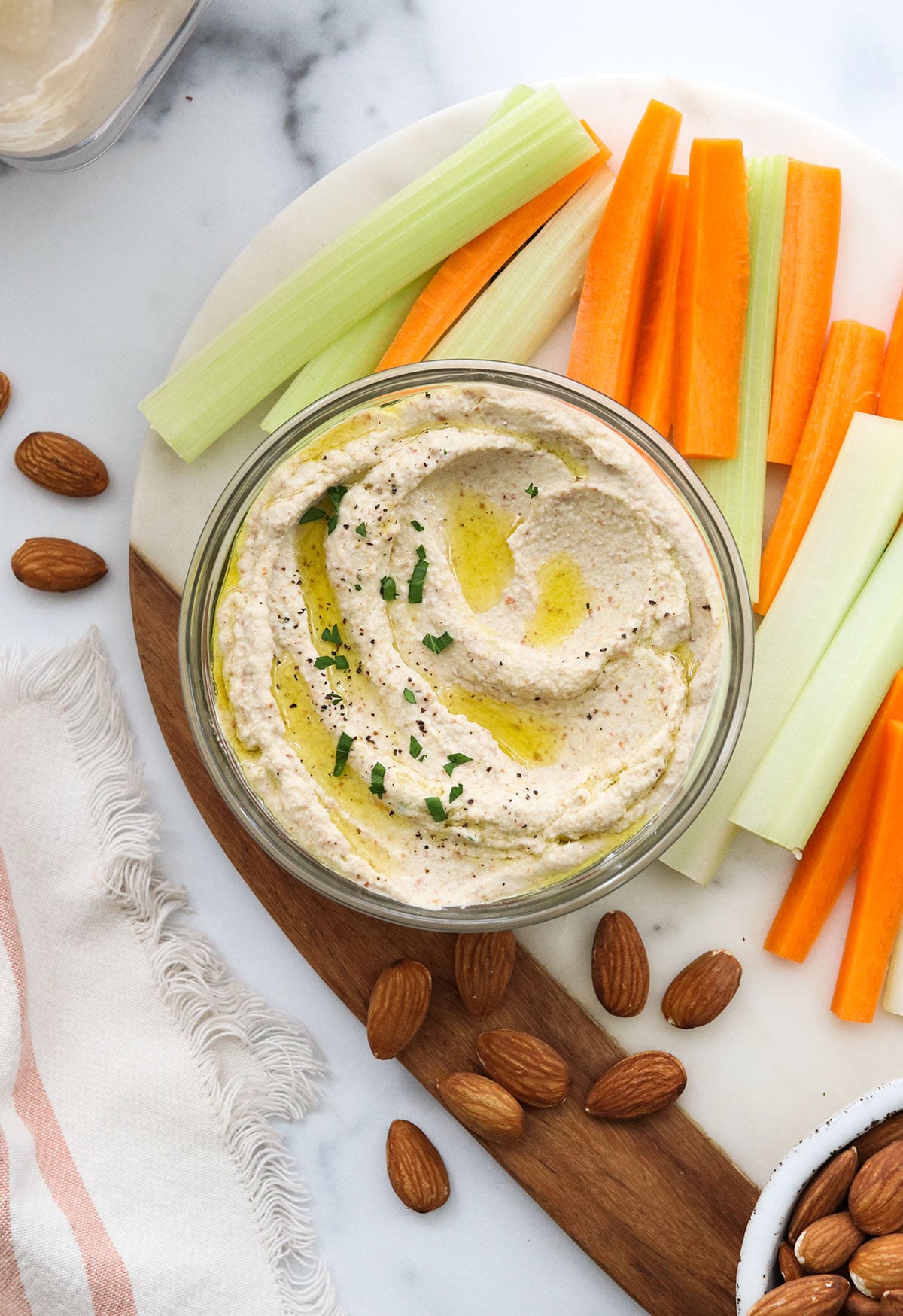 Quick Almond Pulp Hummus: No Dehydration Needed for a Healthy Dip
